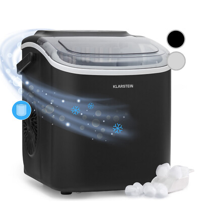 Eiswürfelmaschine Eiswürfelbereiter Gerät Ice Cube Maker Display 1,3 L Schwarz 