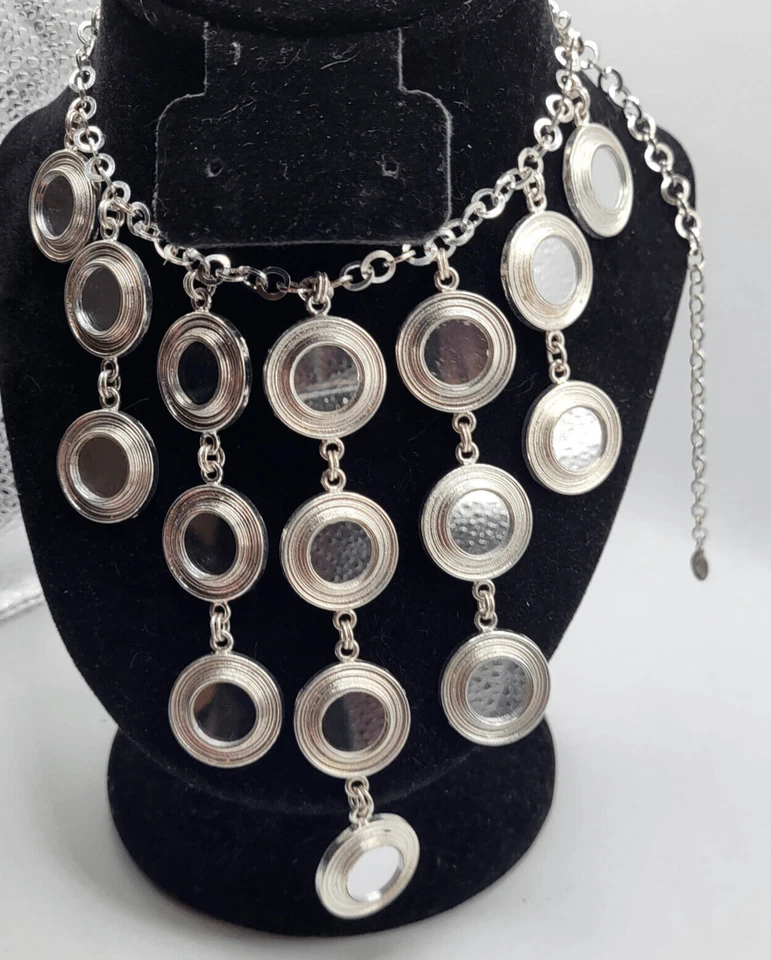 Robert Rose Bollywood Danza del Vientre Espejo Colgante Collar Babero 19 pulgadas Foto 2 de 4