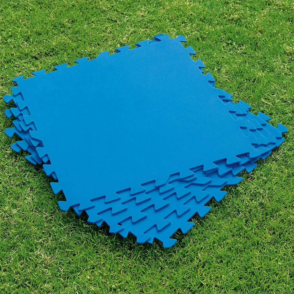 9x TAPPETINO BLU 50x50 TAPPETO FONDO PISCINA ANTISCIVOLO PUZZLE Bestway 58220 - Immagine 3 di 4