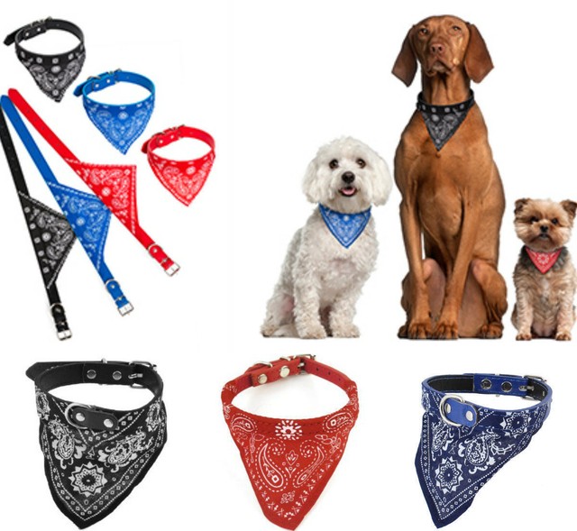 Grooming Adjustable Dog Tie Neckerchief Collar Chain Strap Animals Pet