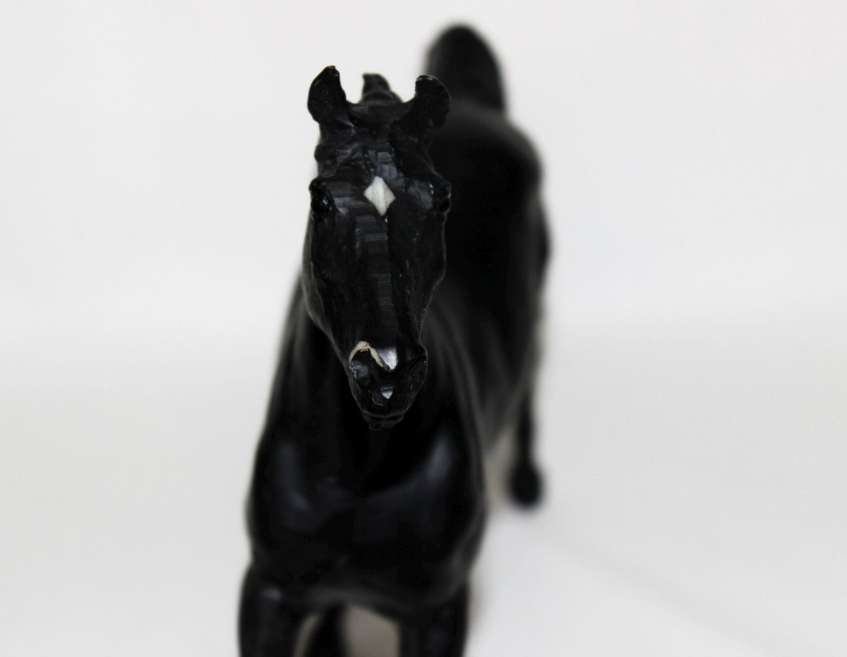 Vintage Breyer Plastic Toy Model Black Horse Stalion Animal
