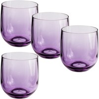 4X Camping Glas 300Ml Wasserglas GläSer Set Lila Acryl Party Trinkglas Bunt