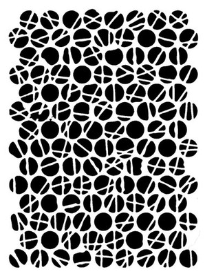 Really Great Stencils, Distressed Circles Stencil, 4.5x6', Background, Broken