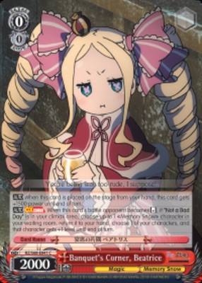Banquet's Corner, Beatrice - RZ/S68-E041 - C Near Mint Weiss Schwarz Re:Zero - M