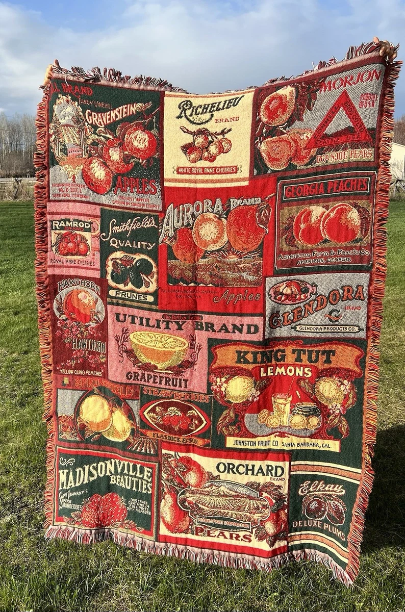 希少 Goodwin Weavers ヴィンテージラグ テニス柄 USA製 タグ Goodwin Weavers Afghans & Throw Blankets for sale | eBay