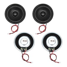 4 Pcs 8 Ohm Small Speaker, 2W 50mm OD Metal Shell Round Magnet Tiny Speaker