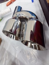 Opened Box Pair Offset 2.5 In Quad 4 Out Dual Wall Exhaust Tips Steel Slant Opened Box Pair Offset 2.5 In Quad 4 Out Dual Wall Exhaust Tips Steel Slant