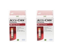 Image of Accu-Chek Performa Blood Glucose Test Strips - Box of 50 x2 (100) - Exp: 10/2026