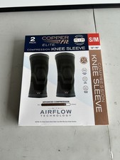 Copper Fit Elite Compression Knee Sleeve 2 Pack S/M 12-16" Tried On 