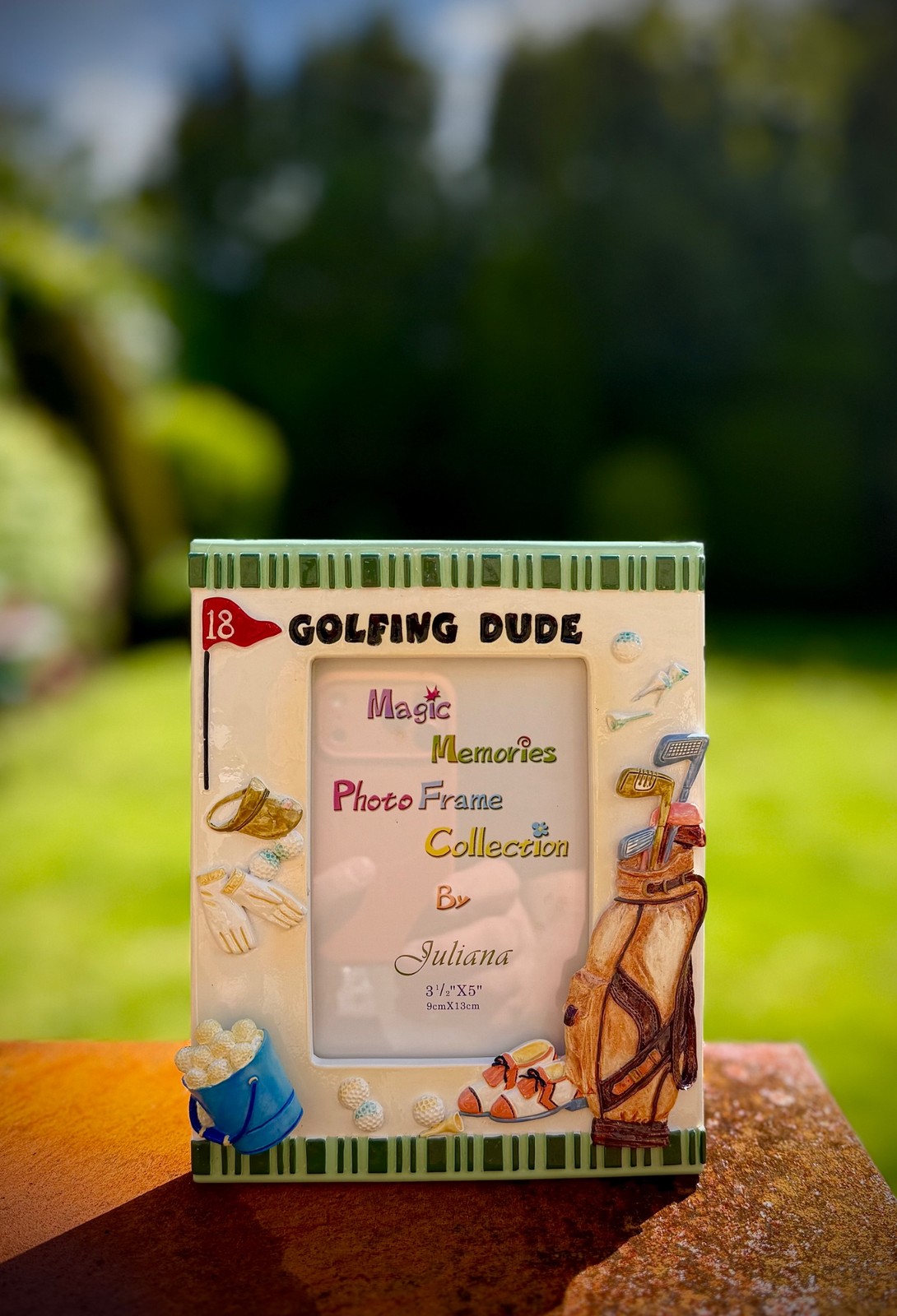 WIDDOP BINGHAM - Juliana ""Golfing Dude"" Golf Theme Photo Frame - 3.5"" x 5"" Photo