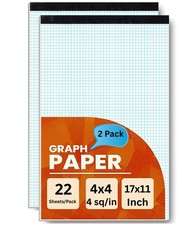 Large Graph Paper 17X11 4X4 Grid 22 Sheets Dr...