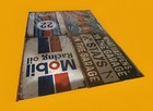 Lot of 4 Vintage Racing Metal Signs Gulf Martini Mobil Garage Decor — photo 2