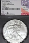 2021 NGC MS70 HERALDIC EAGLE T-1 AMERICAN SILVER EAGLE #B52697