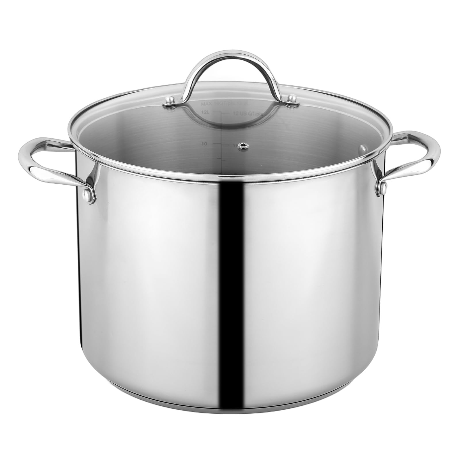 Stainless Steel Stock Pot with Riveted Handle Heavy Duty Induction Compatible Cooking Vessel