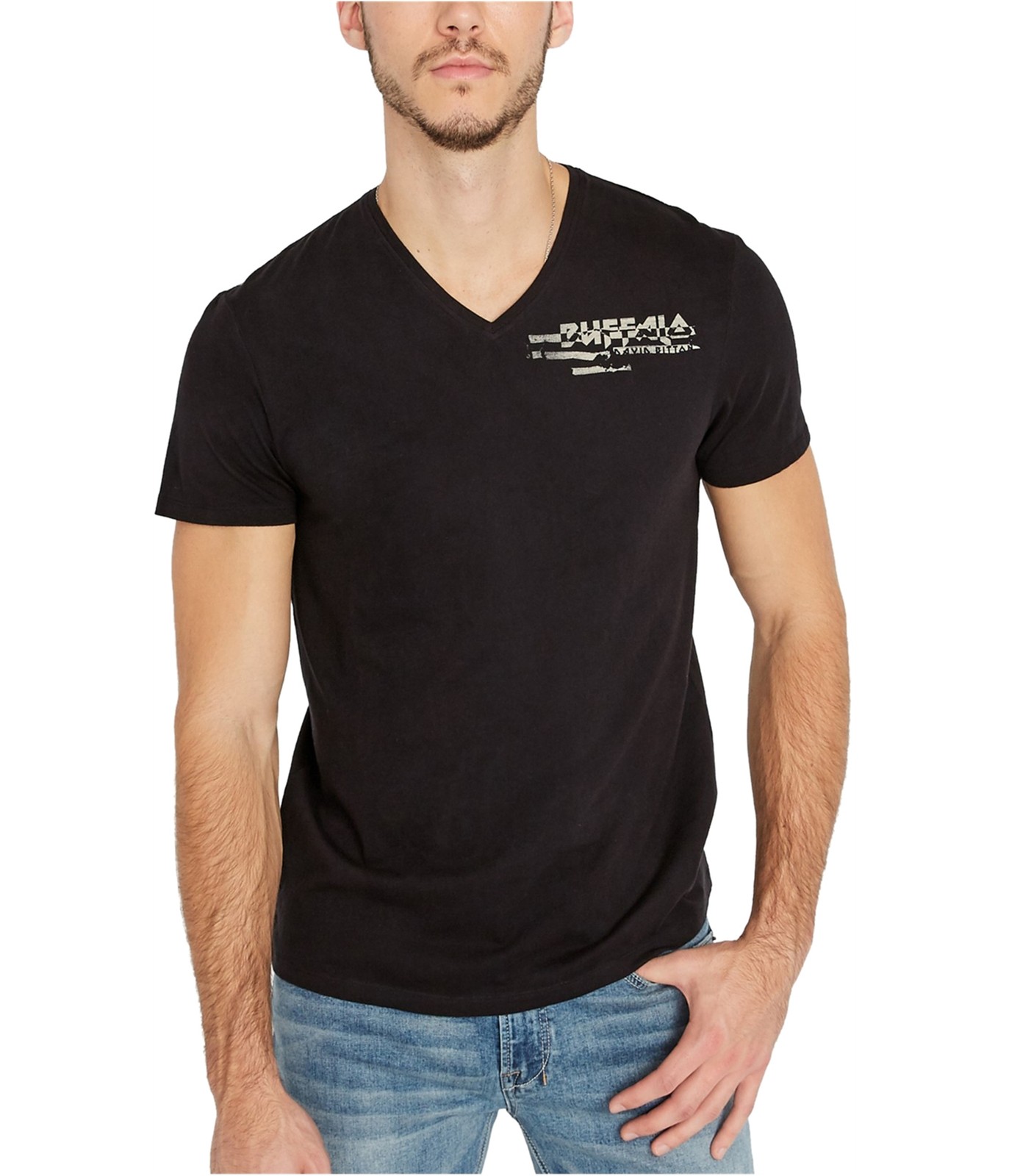 Мужская футболка Buffalo David Bitton с графическим принтом Tarip черная 2XL 4690₽