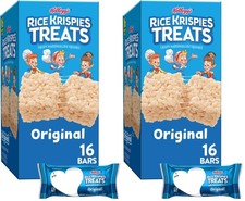 Rice Krispies Treats Crispy Marshmallow Squares, Kids 16 Bars Pack of 2