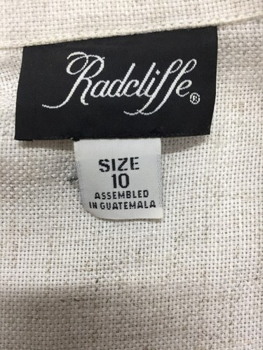 Radcliffe Blazer Jacket Womens 10 Off White Pockets Button V Neck Collared - Picture 3 of 11