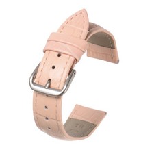 Leather Watch Bands 19mm Quick Release Cowhide Straps 4pcs Spring Pin Pink