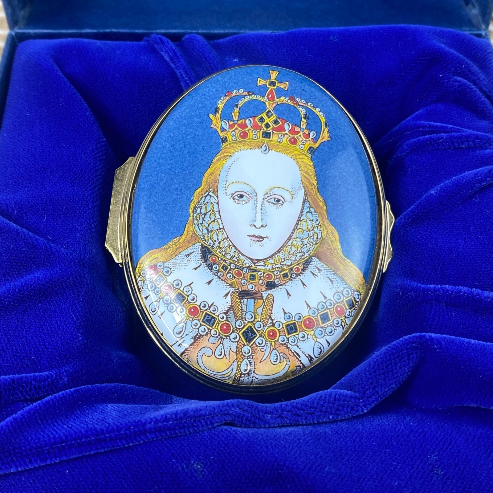 LE RARE Halcyon Days "Collectors Circle" Queen Elizabeth I Commemorate 400 years