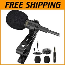 Professional Lavalier Lapel Microphone 3.5mm, 14.7