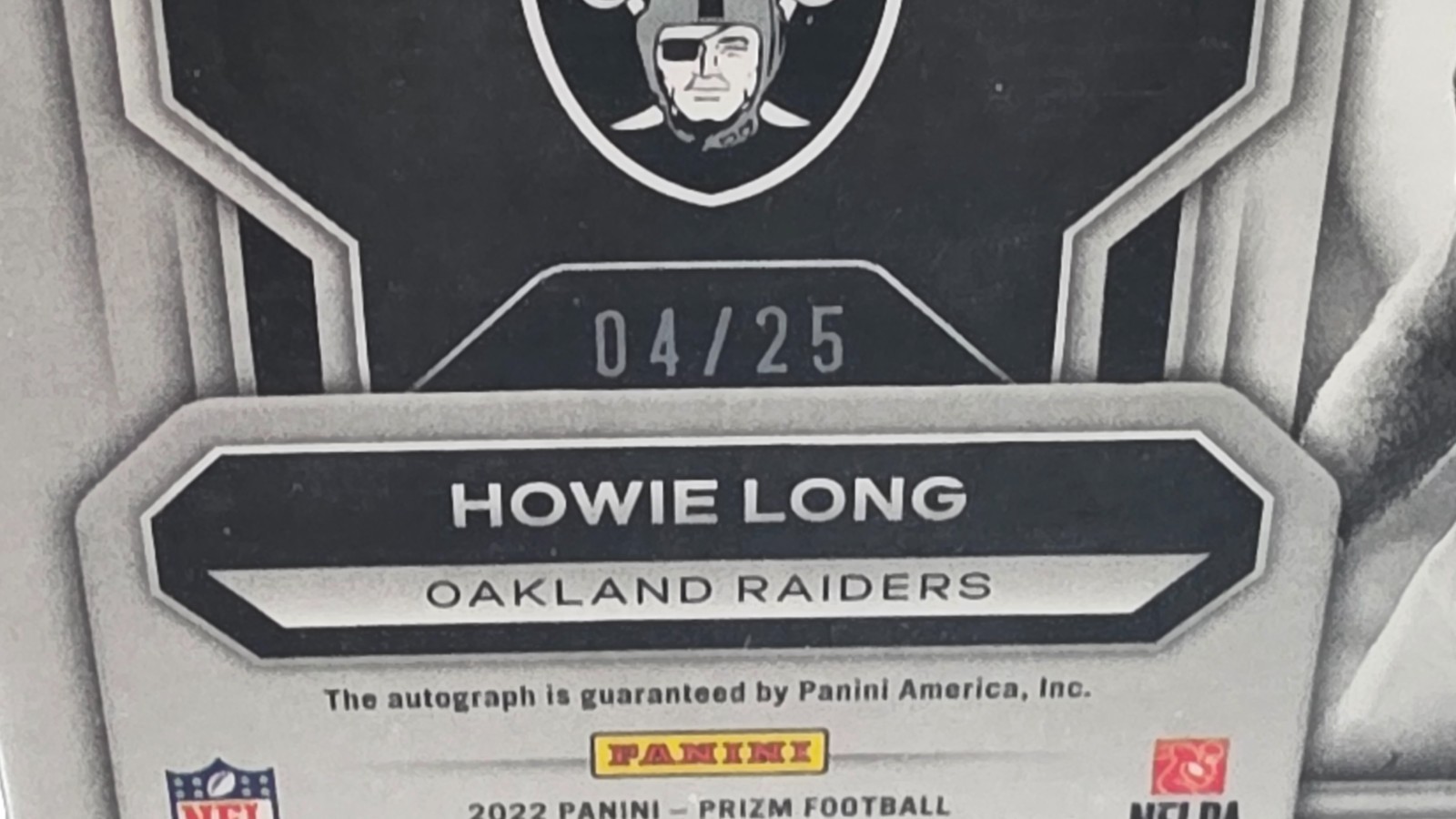 🔥2022 Prizm Howie Long Flashback Auto Navy Camo /25 #7 PSA 10 Raiders HOF💎 view 7