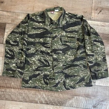 VTG Propper Jacket Shirt Mens M Regular Tiger Stripe BDU Ripstop Camo Military