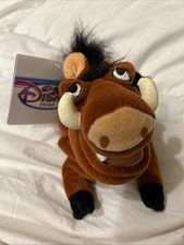 RETIRED The Disney Store Mini Bean Bag PUMBAA Lion King Beanie Plush Toy NWT