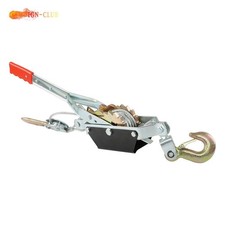 2 Ton Come Along Winch Heavy Duty 2 Hooks Steel Cable Dual Gear Power Puller