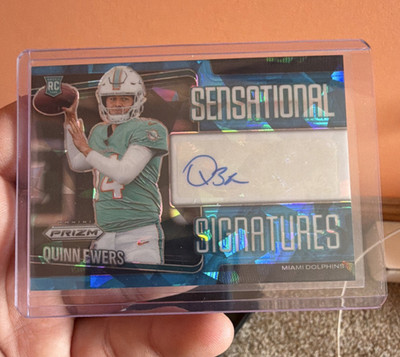 2025 Panini Prizm Sensational Signatures Quinn Ewers SEN-19 Blue Ice /99 RC Auto