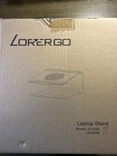 NEW LORYERGO Aluminum Laptop Riser Stand For Desk Silver- Fits most 10-17  