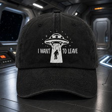 Embroidered Alien UFO Baseball Cap, 