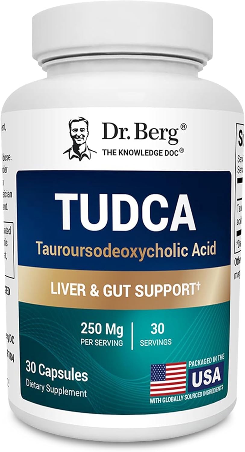 Dr. Berg TUDCA Supplement (Tauroursodeoxycholic Acid) - Powerful Formula for...