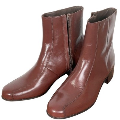 Florsheim Boots Men Oxblood Leather Ankle Dress Beatle Roper 1708703  VTG