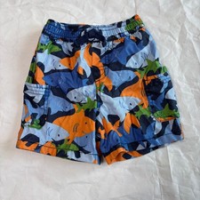 Baby Gap Shark Swim Trunks Boys Size 3-6 Months Blue Orange L22