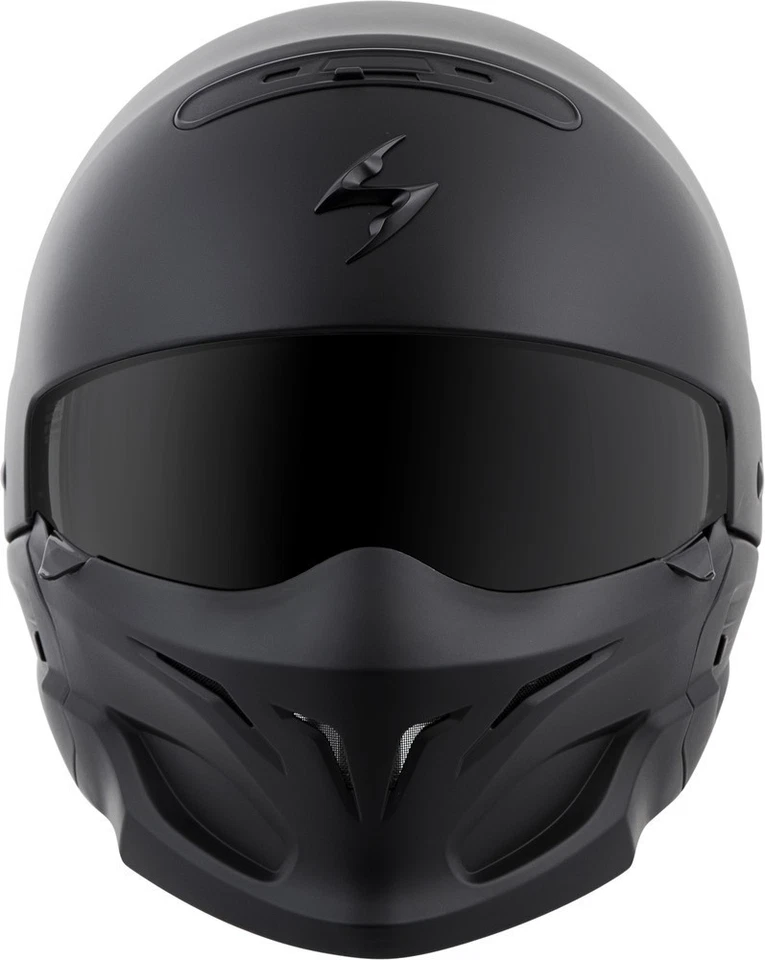 Casco modular de motocicleta Scorpion encubierto negro mate - grande Foto 2 de 4