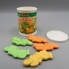 Vintage 1987 Fisher Price Fun with Food Mixed Veggies Can Lid Play Kitchen