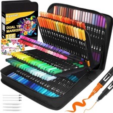 158 Filzstifte Dual Brush Pen Set-Filzstifte ...