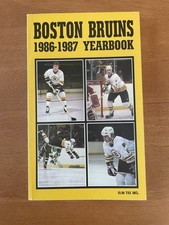 Boston Bruins 1986-87 Yearbook Autographed By Dave Christian And Craig Janney