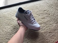 Size 9.5- Reebok Club C 85 White Navy, Barely...