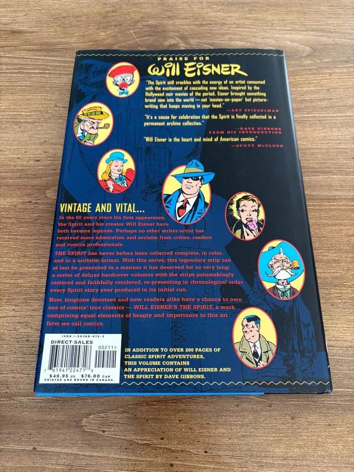 Will Eisner's The Spirit Archives Vol. #2 Libro de novela gráfica de tapa dura 3 J353 Foto 2 de 2