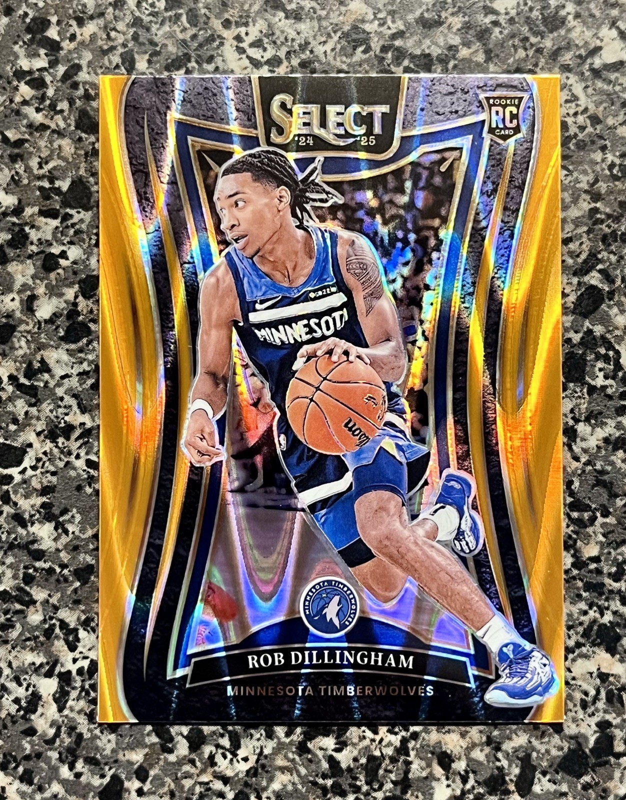 2024-25 Panini Select #392 - Rob Dillingham Mezzanine Orange Tectonic Prizm RC