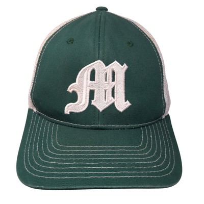 NV Caps Snapback Trucker Hat Green One Size Adjustable Mesh Back Polyester