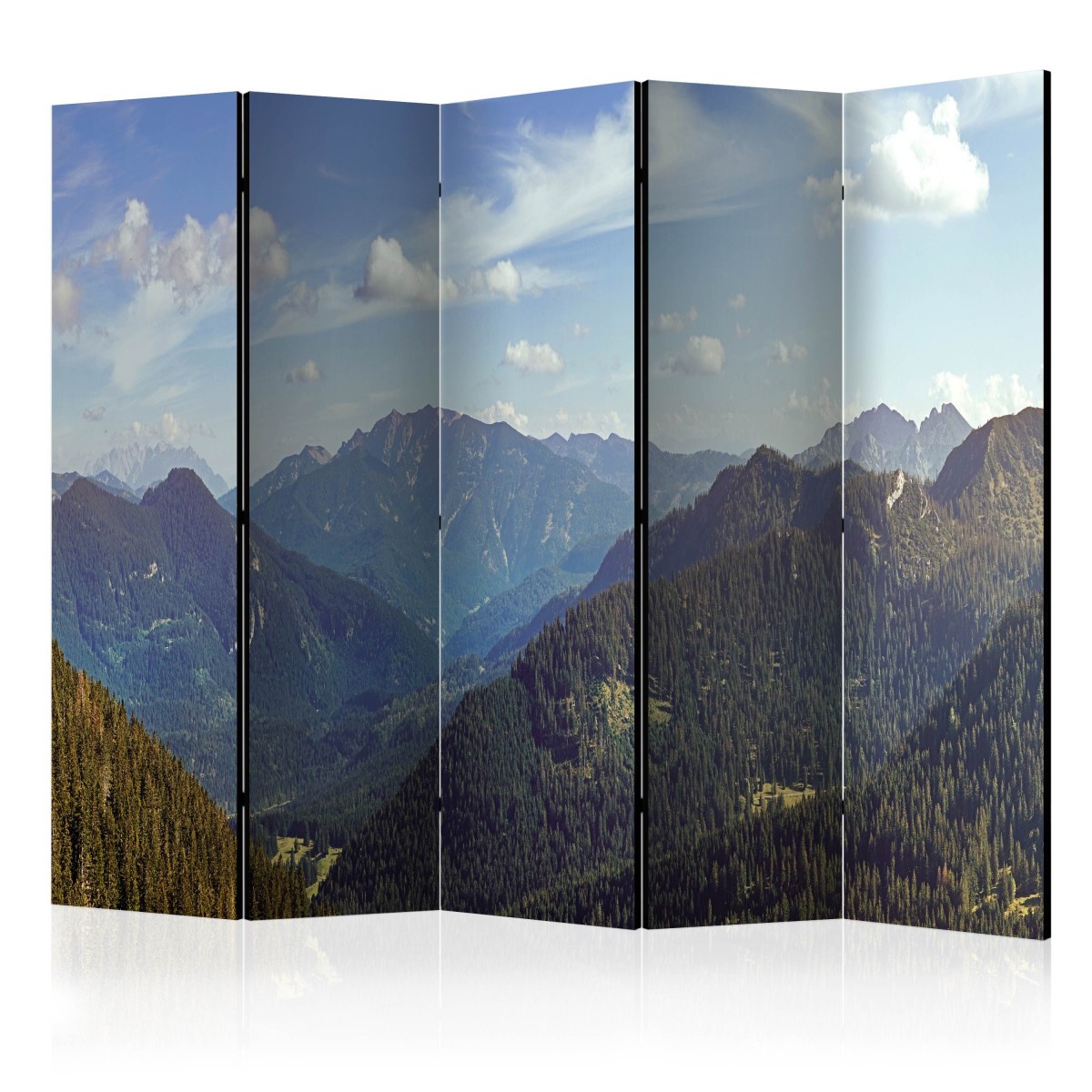 Paravent 5 volets Mountains Magic 172x225cm cloison amovible pour chambre et salon