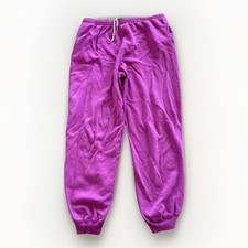 Vintage Hanes Sweatpants Mens L Joggers Pink Purple Fleece 90s USA Athleisure