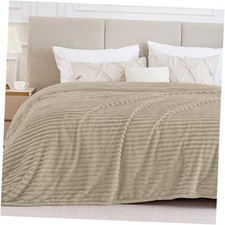 King Size Blanket for Bed, 300GSM Soft  Warm Fleece King 108"x90" Linen