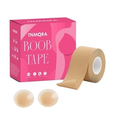 TNMORA Boob Tape with Nipple Covers, Invisible Breathable Breast Large, Beige