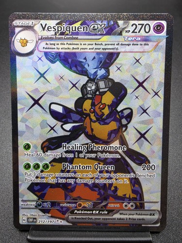 Vespiquen ex 212/197 SV03: Obsidian Flames Full Art Ultra Rare Pokemon Card
