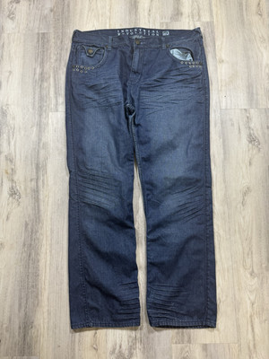 Industrial Revolution blue denim  Jeans mens  Metal Design Size 40/32