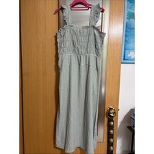 Old Navy size Large Tall Green Gingham Ruffle-Strap Midi Dress