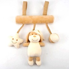 K&ouml;gler Baby-Pl&uuml;schtier Greifling, Hund, beige/creme Babyrassel Rassel 20x35 cm
